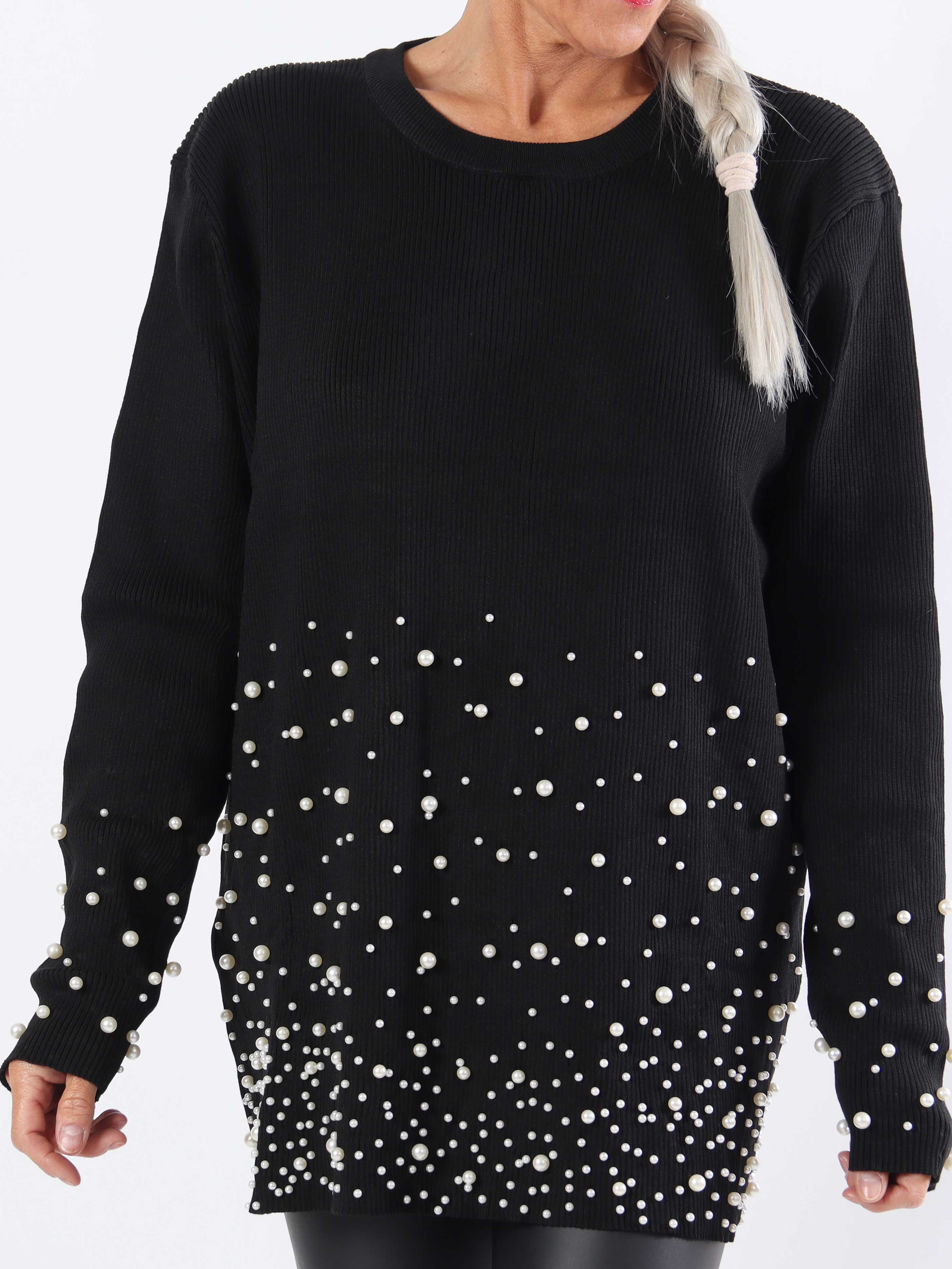 Diantha - Blus i viskos med pärlor och mycket stretch